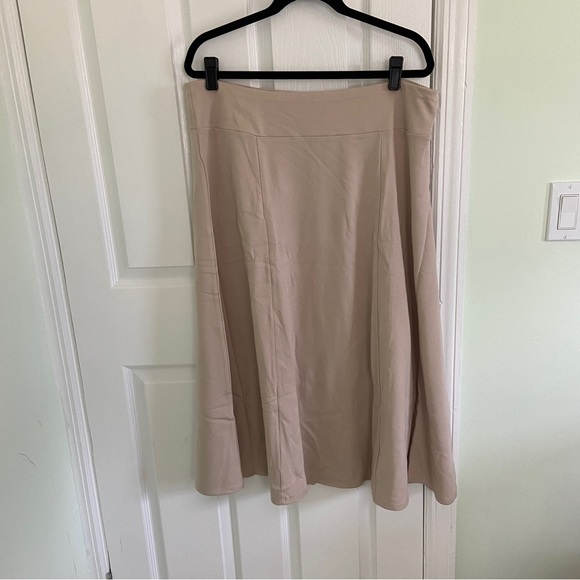 Appleseed's Everyday Knit Long Skirt Light Taupe XL New - Picture 2 of 7